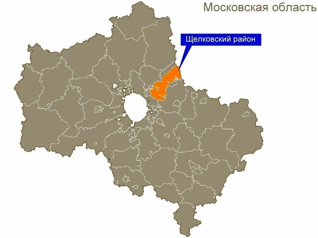 карта Щелковского района, такси Москва-Щелково